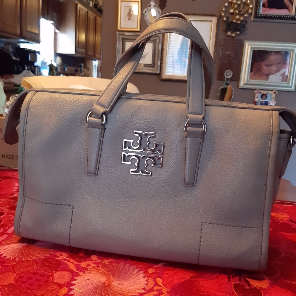 Used Tori Burch grey purse